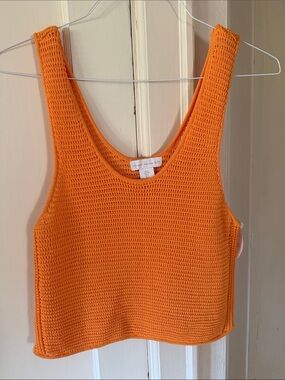 House of Harlow 1960 Orange Crochet Tank